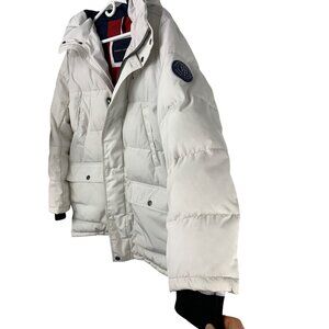 Tommy Hilfiger Mens White Puffer Jacket Size M